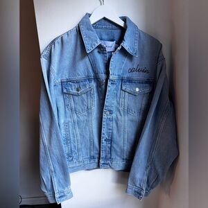 Calvin Klein Logo Embroidery 90s Denim Trucker Jacket
